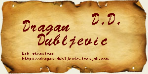 Dragan Dubljević vizit kartica
